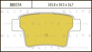Колодки тормозные дисковые задние FORD Mondeo 03- BB0334 BB0334 BLITZ