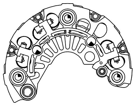Мост диодный ген. для а/м Fiat Albea (02-)/500 (07-)/Doblo (01-) 1.4i (VDB 1651) VDB 1651 START VOLT