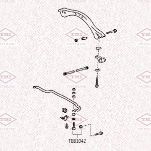 Тяга стабилизатора передняя L/R TOYOTA Land Cruiser 98- TEB1042 TEB1042 TATSUMI