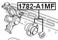 Ступица 1782-A1MF 1782-A1MF FEBEST