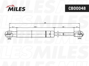 Упор газовый крышки багажника FOCUS III Hatchback 11 - FORD 1701829 CB00048 CB00048 MILES