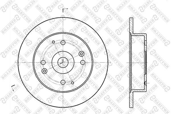 диск тормозной задний!\Honda Accord/Civic, Rover 600 1.8-2.3 90> 6020-9939-SX STELLOX