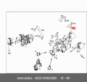 прокладка коллектора! выпускного\ MB W204/W212/Sprinter/Vito 2.1CDI 07> A 651 096 04 80 MERCEDES BENZ