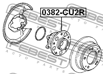 к-кт подшипника ступицы задней! в сборе со ступицей Honda Accord 2.2D/2.4i 08> 0382-CU2R FEBEST