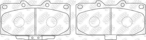 Колодки тормозные дисковые SUBARU FORESTER 2.0 98-02/IMPREZA 2.0 94-  PN7463 PN7463 NIBK