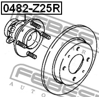 Ступица в сборе задняя MITSUBISHI COLT 2002-2012 0482-Z25R 0482-Z25R FEBEST