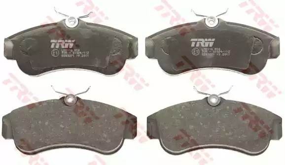 Колодки тормозные NISSAN Almera N16E (00-), Primera P11E (93-03) передние (4шт.) GDB3271 TRW