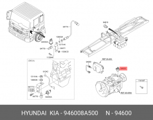 Датчик скорости HYUNDAI HD65,72,78,120,County OE 946008A500 HYUNDAI KIA