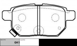 Колодки тормозные TOYOTA Corolla (02-) (1.4 VVT),Auris )07-) (1.6/1.4) задние (4 GK1066 CTR