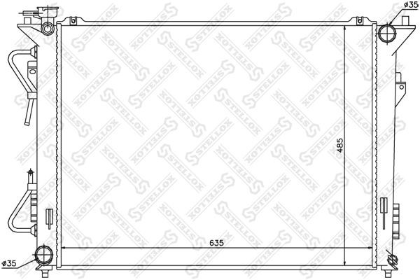 радиатор системы охлаждения!\ Hyundai Sonata V 3.3 05> 10-25315-SX STELLOX