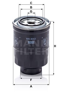 Фильтр топливный TOYOTA Land Cruiser MITSUBISHI Pajero (06-) MANN WK 8052 Z MANN FILTER