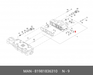 Штутцер M12*1.5 81981836310 MAN