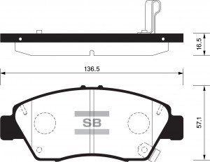 Колодки тормозные дисковые Honda Civic 03 SP1435 SP1435 SANGSIN