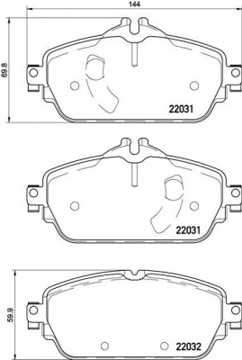 Колодки тормозные P50119 P50119 BREMBO