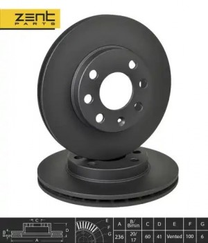 диск тормозной передний! Opel Astra/Ascona/Kadett 1.4-1.7D 82> Z06257 ZENTPARTS