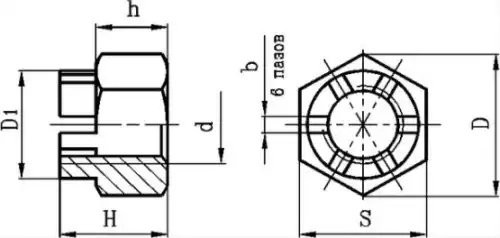Гайка ступицы для а/м Ока (задней оси) 111103104077008 BELZAN