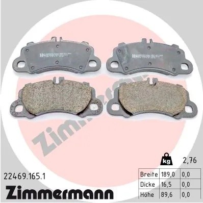 Тормозные колодки SBB PORSCHE 224691651 224691651 ZIMMERMANN