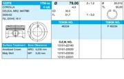 Поршень без колец Toyota 1ZZ-FE d79.0+0.50 (13101-22140) Teikin 46334050 463340. 46334050 TEIKIN