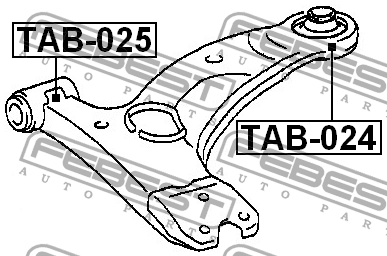 Сайлентблок рычага передний TOYOTA COROLLA CE120/NZE12#/ZZE12# 2000-2008 TAB-025 TAB-025 FEBEST