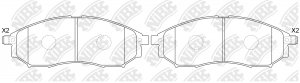 Колодки передние (NISSAN MURANO (Z50, Z51), NAVARA (D40), QASHQAI) PN2444 PN2444 NIBK