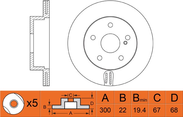Диск тормозной MERCEDES BENZ W211/W212/W204/W219  RN1272 RN1272 NIBK