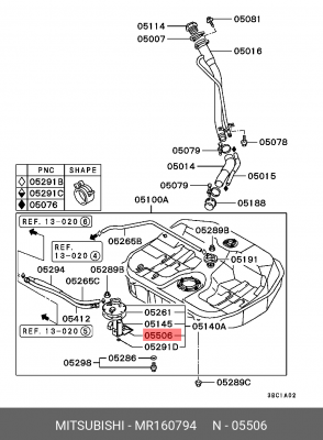 ФИЛЬТР ТОПЛИВНЫЙ MR160794 MITSUBISHI