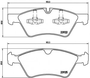 P50063 1179 00 !колодки дисковые п.\ MB W164/W251 3.5-3.0DCi 05> P50063 BREMBO