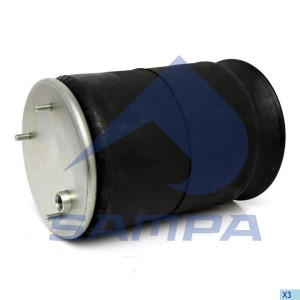 Пневморессора DAF (пластиковый стакан) (3шп. M10мм,1 штуцер M16х1.5мм) SAMPA SP55792KP02 SAMPA