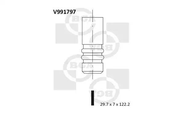 клапан впускной! 29.7x7x122.2\ Ford Mondeo/Transit 2.0TDCi 00> V991797 BG AUTOMOTIVE