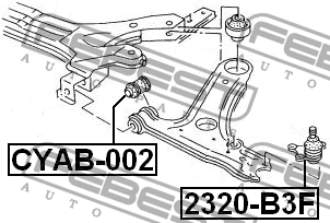 Опора шаровая переднего нижнего рычага (FEBEST) 2320-B3F FEBEST