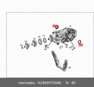 САЛЬНИК РЕДУКТОРА ЗАДНЕГО МОСТА A 246 997 00 46 MERCEDES BENZ