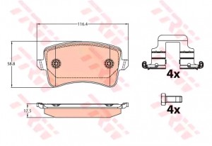 A4 2007>/ A5/S5 2008>/ Q5 2008> С УСТАНОВ. ПРУЖИНАМИ GDB2107 TRW