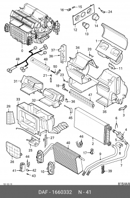 Клапан расширительный кондиционера DAF CF85/XF95/105,  MAN TGL/TGM/ TGA/TGS/TGX 1660332 DAF