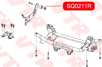 Сайлентблок продольного рычага задней подвески SQ0211R SQ0211R VTR