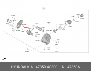 УПЛОТНИТЕЛЬНОЕ КОЛЬЦО РАЗДАТОЧНОЙ КОРОБКИ 473504G300 473504G300 HYUNDAI KIA