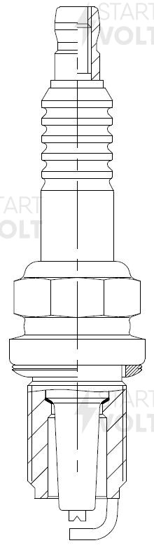 Свеча зажигания для а/м ГАЗ/УАЗ с дв. ЗМЗ-405/406/409 (зазор 1мм, с резистором,  VSP 0032 START VOLT