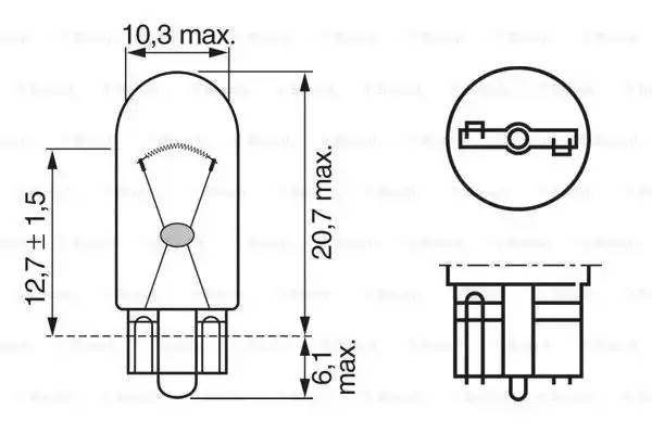ULTRA LIFE W5W 12В 5ВТ Увеличенный срок службы 1 987 302 286 BOSCH