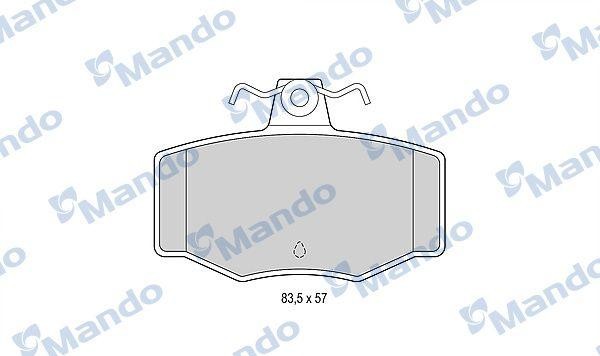 Колодки тормозные дисковые зад MBF015730 MANDO