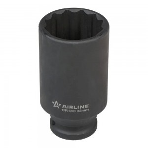 Головка ударная торцевая 1/2 DR двенадцатигранная 32мм L=78мм (ATAS156) ATAS156 AIRLINE