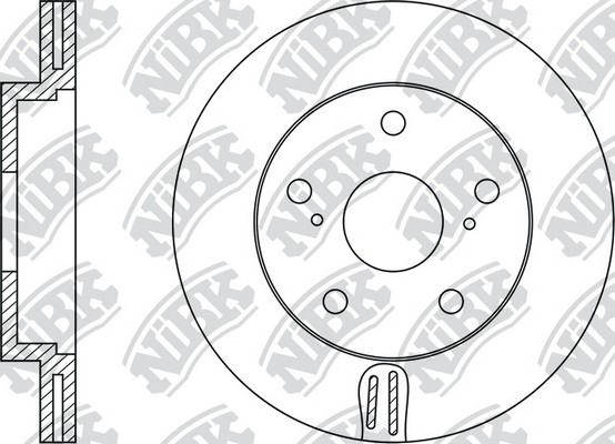 Диск тормозной передний TOYOTA AURIS (Японская сборка) 1.4/1.6 07- RN1238 RN1238 NIBK
