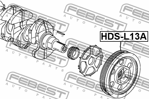 Шкив коленвала HONDA CIVIC FD 4D 2006-2012 HDS-L13A HDS-L13A FEBEST