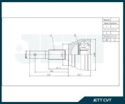 ШРУС внешний 411166 V411166 V411166 JETT