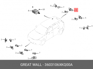Кронштейн датчика сближения 3603106XKQ00A 3603106XKQ00A HAVAL