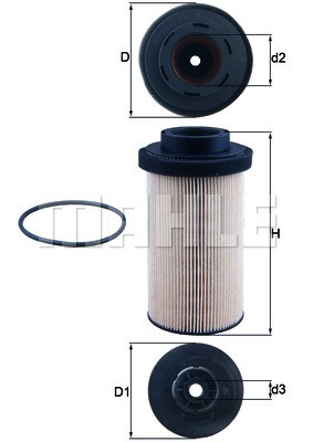 Фильтр топливный KMZ 5490; ACTROS 501LA / OM906LA KX80/1D MAHLE KNECHT