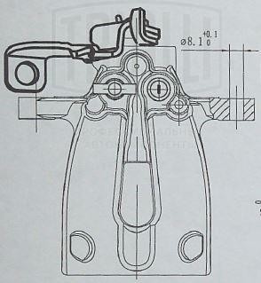 Суппорт торм. Kia Ceed (12-)/Pro Ceed (13-) зад. лев. d=34мм (а/м без EPB) (CF 0 CF 084709 TRIALLI