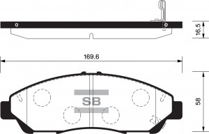 Колодки тормозные HONDA PILOT 08-/ACURA MDX 06- передние SP1452 SP1452 SANGSIN