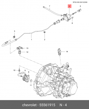 CHEVROLET CRUZE (2009>) ЛЕВЫЙ РУЛЬ 55561915 GENERAL MOTORS