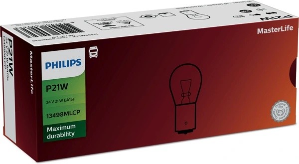 Лампа 24V P21W BA15s Master Life PHILIPS 13498MLCP PHILIPS