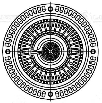 Муфта вязкост. для а/м Audi A4 (B5) (94-)/A6 (C5) (97-) М24х1.5-6H (без крыльч.) LMC1802 LUZAR