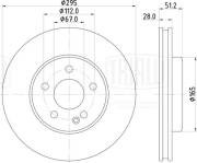 Диск торм. Mercedes A (W176) (12-)/CLA (C117) (13-) перед. d=295 (окраш.) (DF 26 DF265314 TRIALLI